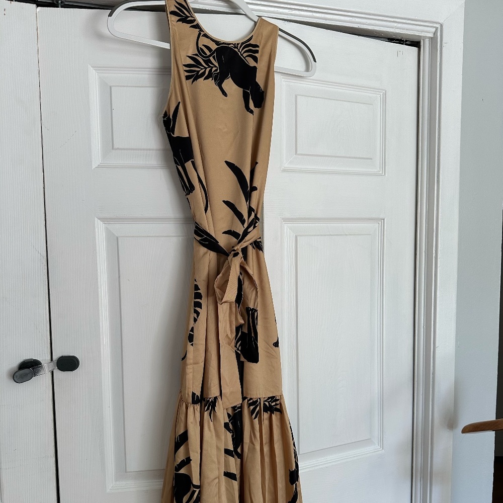 Ann Taylor Jaguar Printed Maxi Dress